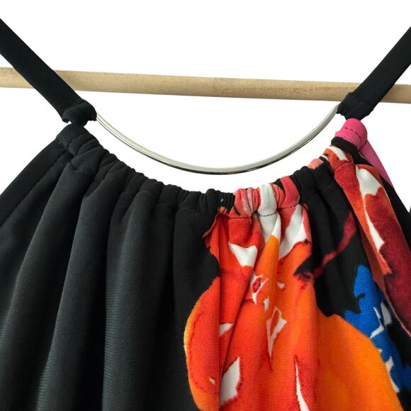 Magicsuit Flower Child Parker Black Floral Halter One Piece Swimsuit Size 10 - Picture 8 of 13